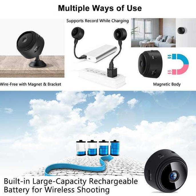 kamera CCTV pengintai spy Mini WiFi IP Camera 1080P - A9 kecil [terbaik]