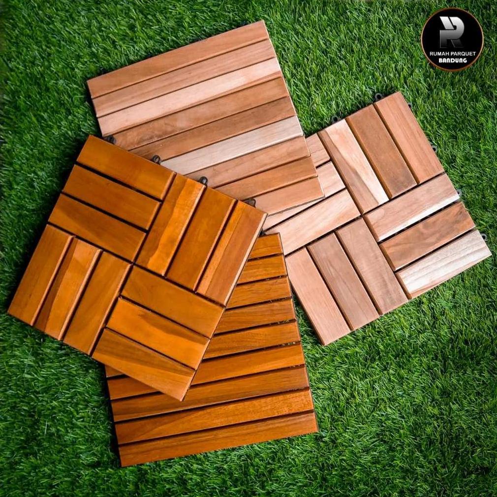 Promo Cod Lantai Kayu Parket Deckingtile Jati Taman Kebun 