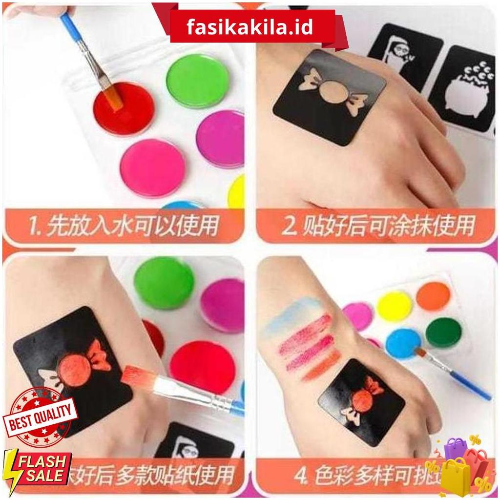 Portable Boxed Washable Water Based Body Face Make Up Paint For Kids Body And Face Paint Kit For Kid