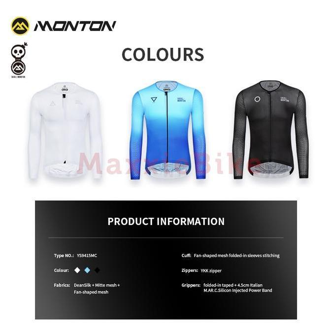 Monton Baju Jersey Sepeda Pria Lengan Panjang Cobrand Men Long Sleeve Cycling Jersey Skull Monton