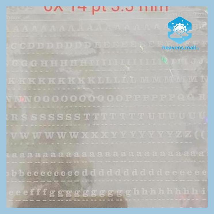 RUGOS HURUF PUTIH PER LEMBAR ADA 5 UKURAN ( ALAT TULIS SEKOLAH KANTOR KAMPUS KULIAH )