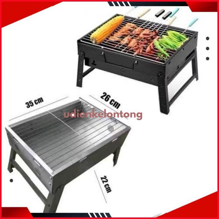 ul-64 GB Alat Bakar Sate Tempat Panggangan Lipat Portable Panggang Daging Ayam Bakaran LGI Grill BBQ