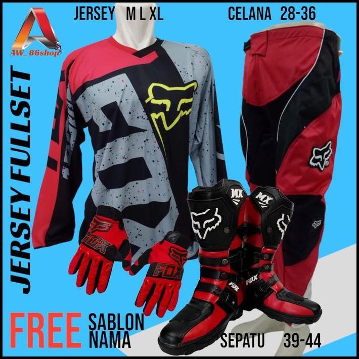 JERSEY SETELAN TRAIL CROSS GASTRAK TRABAS SET (GRATIS SABLON NAMA) Sport baju trail best seller