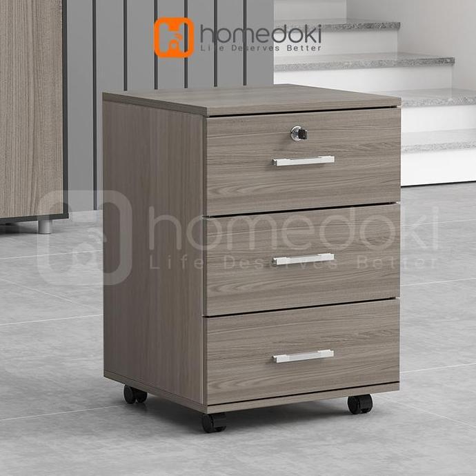 Homedoki Lemari Laci Penyimpanan / Nakas Ruang Kerja / Nakas Meja Kamar Tidur / Meja Nakas Minimalis
