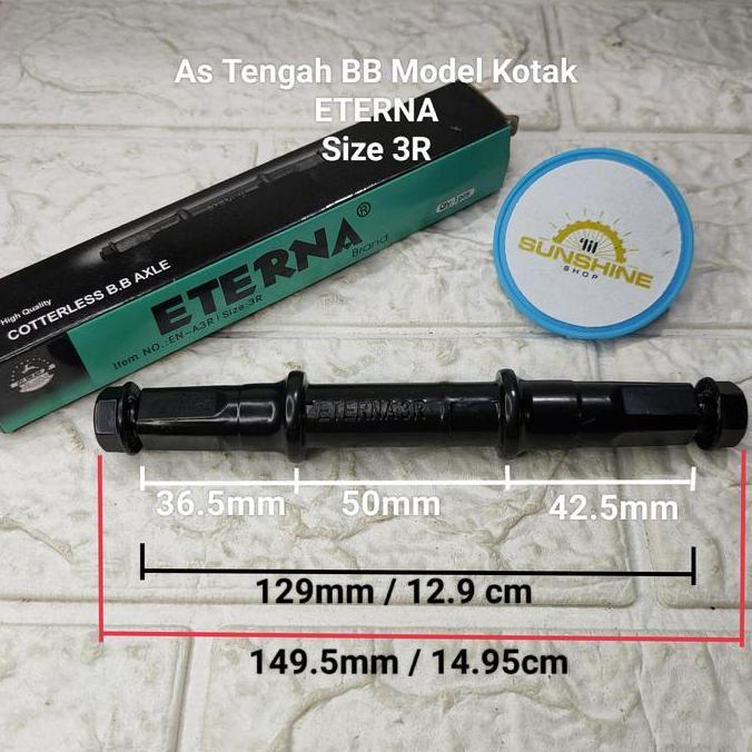 As Tengah BB Kotak Axle Mur Samping ETERNA 3R Crank Gear Piringan Sepeda MTB Federal Lipat Seli CTB