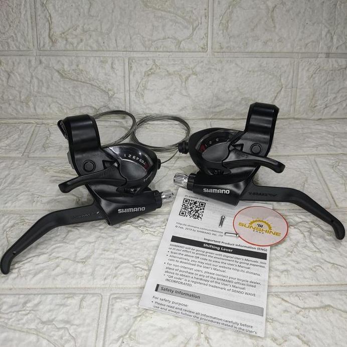 Shifter Plus Handle Rem SHIMANO ST-EF41 Original Operan 3 x 7 Speed Sepeda MTB