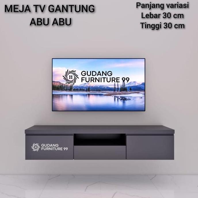 Meja Tv Gantung + Laci / Meja Tv Minimalis / Rak Tv Gantung / Bufet TV/ Cradensa Tv CO