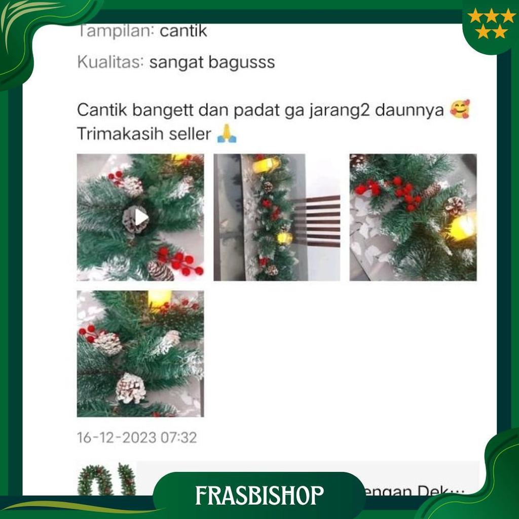 Aksesoris Natal Garland Dengan Dekorasi / Garland Hias Ornamen Natal 1,8M Da Sale