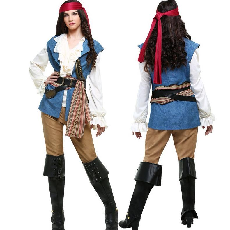 jack sparrow pirates of the caribbean women adult costume | kostum bajak laut wanita dewasa