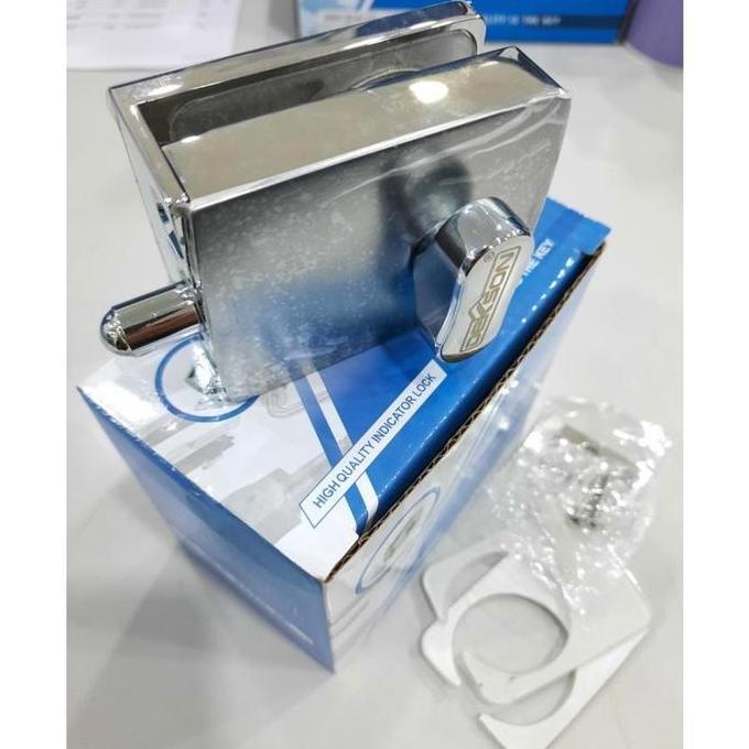 GLASS DOOR LOCK DEKKSON INDICATOR IL 8620 CP Slot Kunci Pintu Kaca