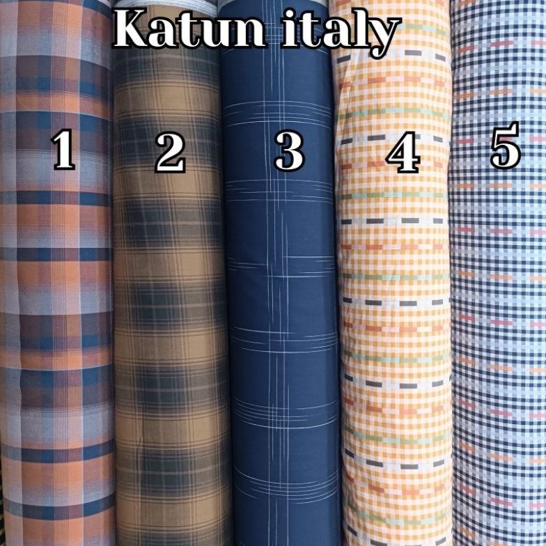 Kain katun kotak-kotak yandet italy