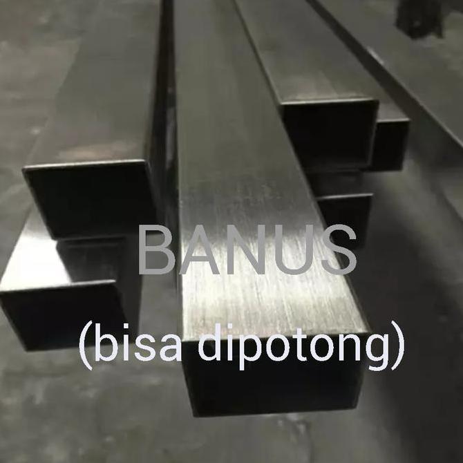 Pipa kotak hollow stainless 4 cm x 6 cm x 1,2 mm / 40 x 60 x 1,2mm