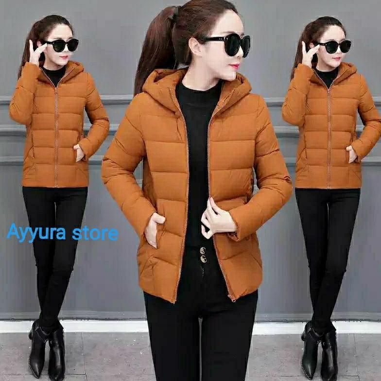 Puffer Jaket UNIQLO Wanita/Jaket Musim Dingin/Jaket Korean