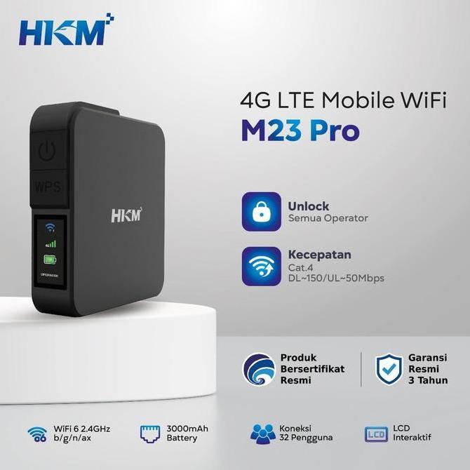 HKM M23 Pro MiFi N3 Modem Portable WiFi 4G LTE Unlock All Operator PRAM