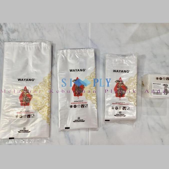 KANTONG PLASTIK PP WAYANG BENING 12X20/13X20/14X25/15X20/15X25