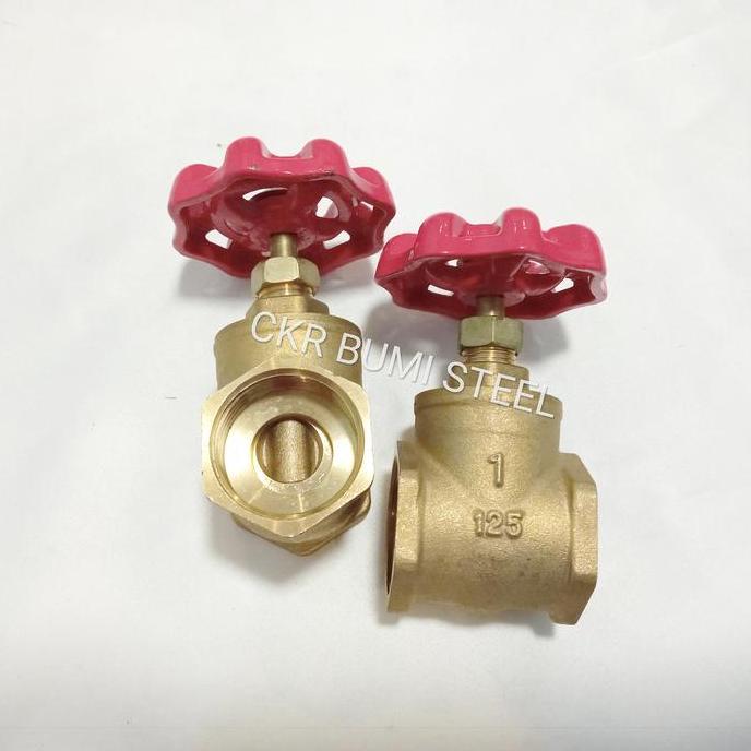 Gate Valve 1" Inch Kuningan / Stop Kran 1" Inch Kuningan Restock