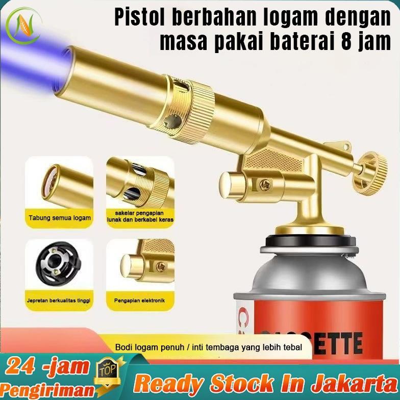 Portable Gas Torch BBQ Blow Lamp Manual Kepala Gas Las Kaleng Flame Gun Korek Bakar Sate Seafood BBQ
