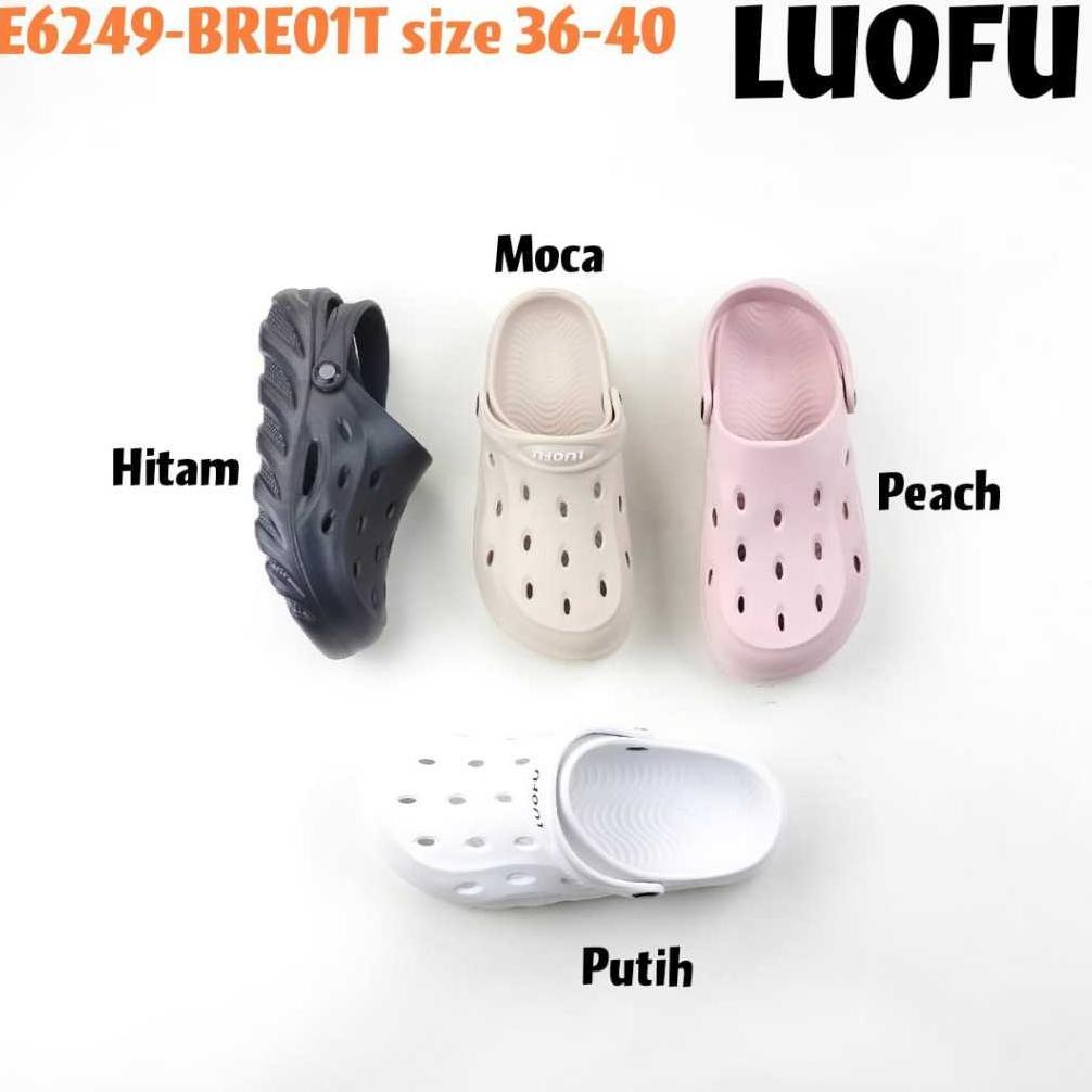 E6249-BRE01T LUOFU ORIGINAL jelly sandal karet baim empuk murah wanita selop terbaru korea