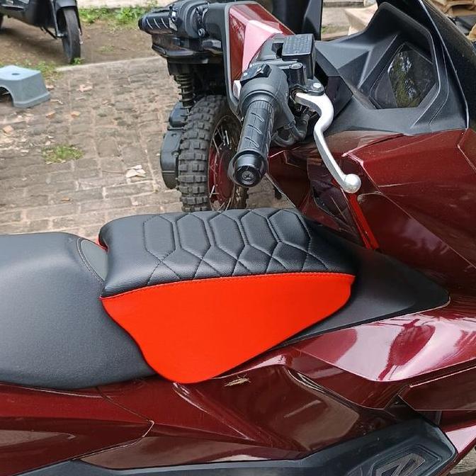 jok boncengan anak sepeda  motor HONDA PCX 150 160 ukuran pas full body motif jahit timbul Promo Pre