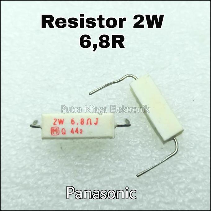 Diskon (1) Resistor 6,8R 2W Panasonic 6,8ohm 2watt / 6,8 ohm 2Watt putran1a dijamin