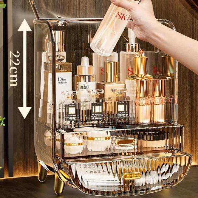 Rak Makeup Skincare Dan Kosmetik Dengan Laci Mewah Luxury Skincare Cosmetic And Makeup Ra