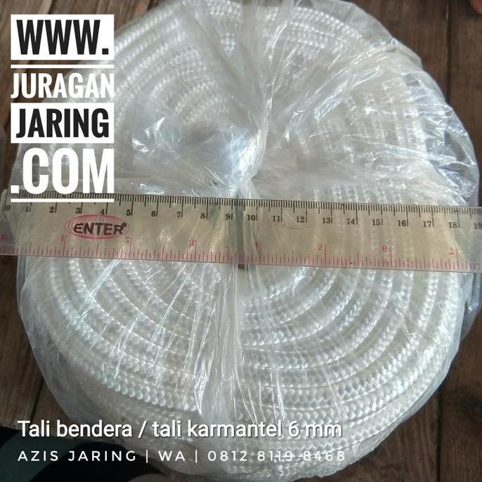 Tali bendera 6 mm tali karmantel per roll