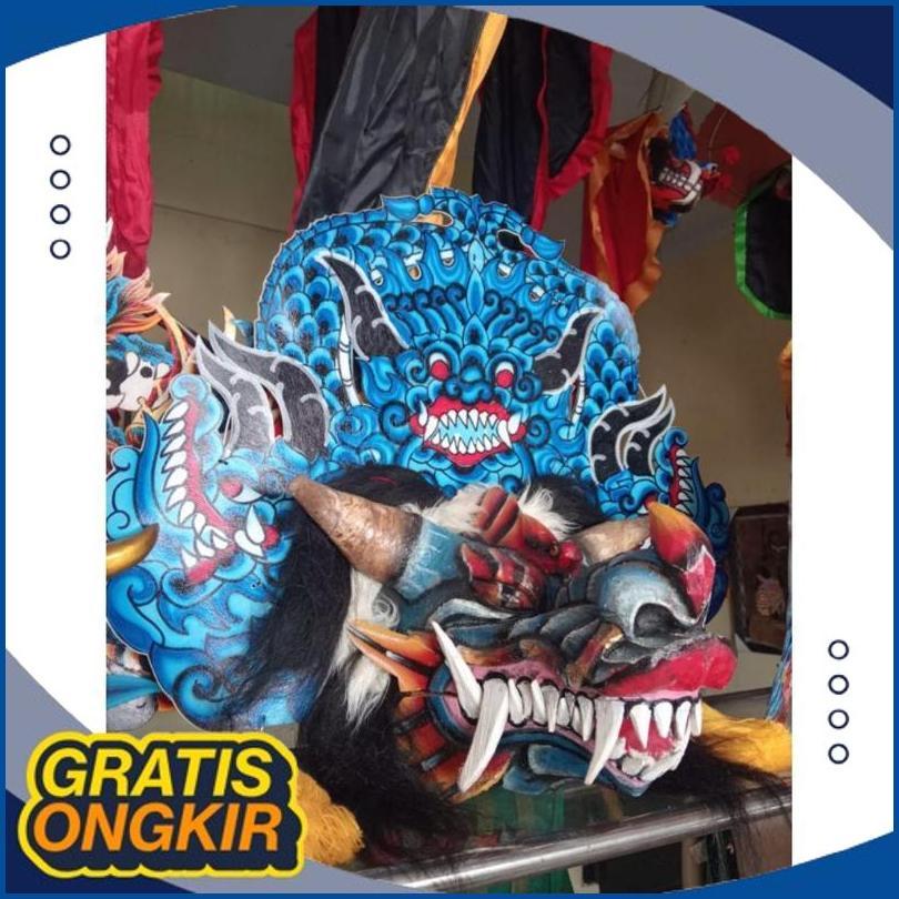 BARONGAN DEVIL ANAK KAYU UKURAN 18-20 WARNA BIRU MERAH DSKN11