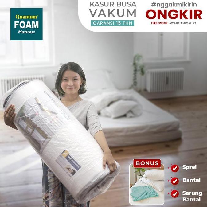 Terlaris Quantum Kasur Busa Vakum Bonus Sprei & Bantal