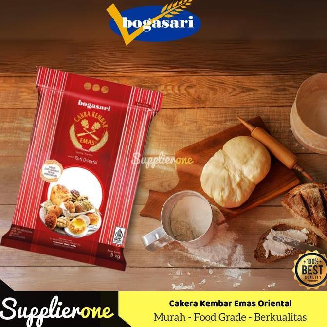 Grosir Bogasari Cakra Kembar Emas Roti Oriental 5Kg / Cakra Kembar Emas Roti Oriental / Tepung Terig