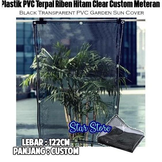 NEW TIRAI PLASTIK HITAM PVC LIST TERPAL / KREY GAZEBO RIBEN PENAHAN PANAS ORI