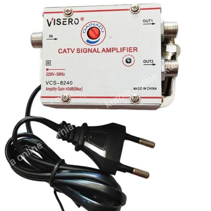 Boster CATV 2TV 8TV Amplifier Penguat Sinyal TV UHF Siaran Digital Model 102DMK6 Rentang Frekuensi 4