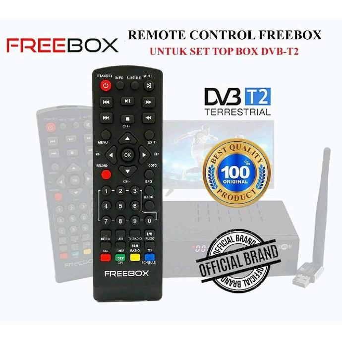 Remote STB Set Top Box Freebox H-1 Model Kotak