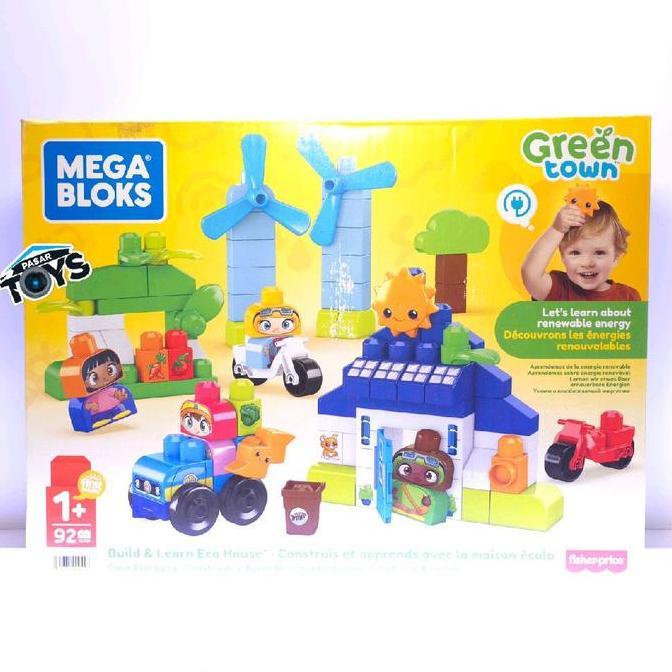 Mega Bloks Green Town Build & Learn Eco House Playset