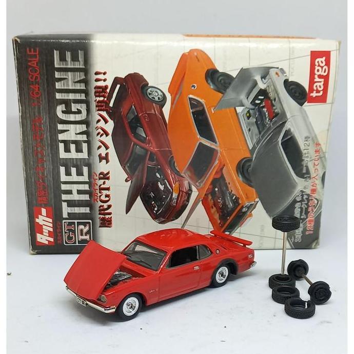 Targa taccar 1969 nissan skyline 2000 gt-r hakosuka kpgc10 loose diecast 1/64 custom ban karet hotwh