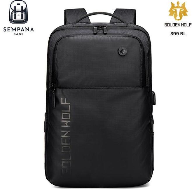 Golden Wolf Gb00399 Tas Ransel Bapa Warna Hitam