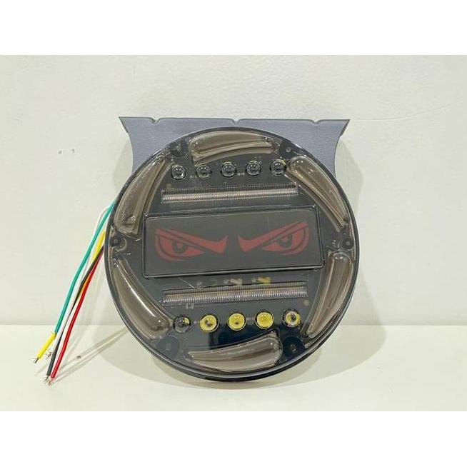 Lampu Rem Truk Mobil Motor Piup Truk 1224 Volt El Mata Bulat Rgb Senja Nyala Running Rgb Rem Nyala K