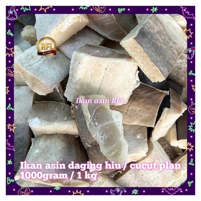 Dindaseller6 - Ikan Asin Cucut Daging Hiu Super 1kg / 1 Gram Kering Gurih