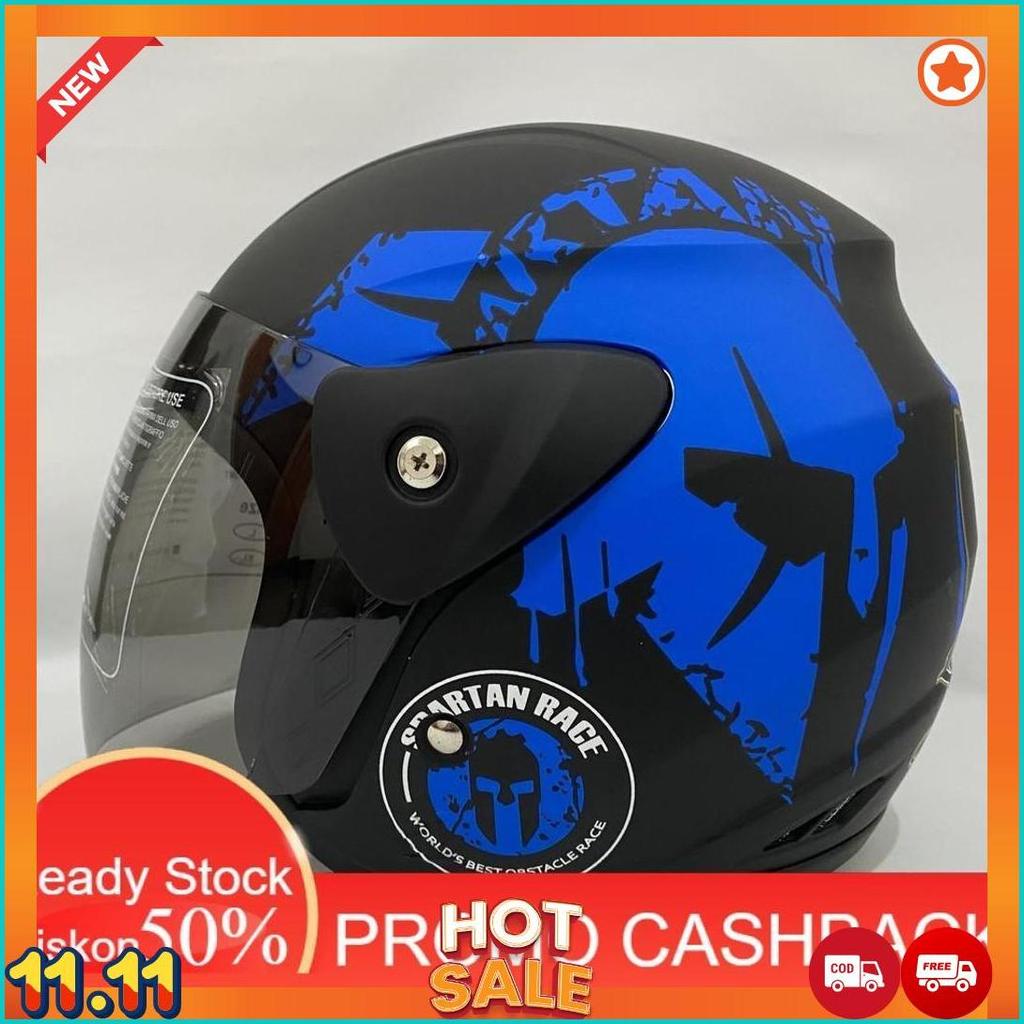 Helm Evo Spartan Biru Helm Sni Dewasa Cod