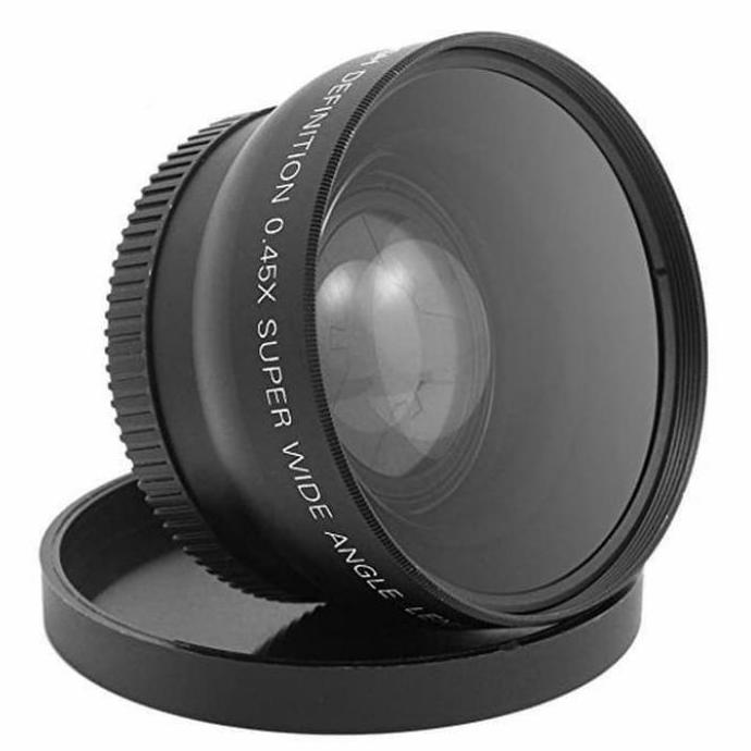 Lensa Ultra Wide Conventer Lens Dslr For Canon 58Mm 0 45X