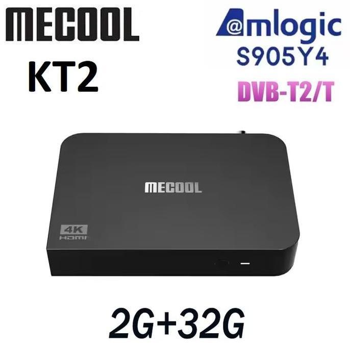 MECOOL KT2 - 4K ANDROID TV DVB HYBRID SET TOP BOX - STB ANDROID DVB-T2 ORIGINAL DAN TERPERCAYA