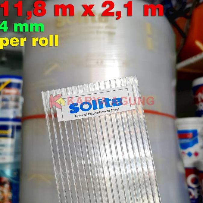 ATAP POLYCARBONATE 4 MM SOLITE / FIBER KANOPI POLIKARBONAT BERONGGA 4MM ORIGINAL DAN TERPERCAYA
