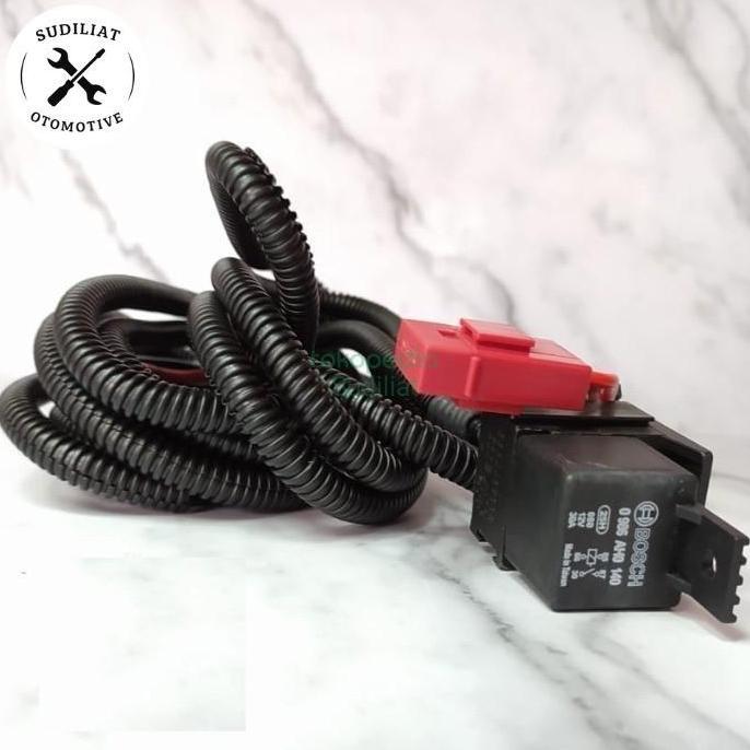 KABEL RELAY SET LAMPU FOGLAMP / TEMBAK MOBIL + RELAY BOSCH - 2 LAMPU [terbaik]