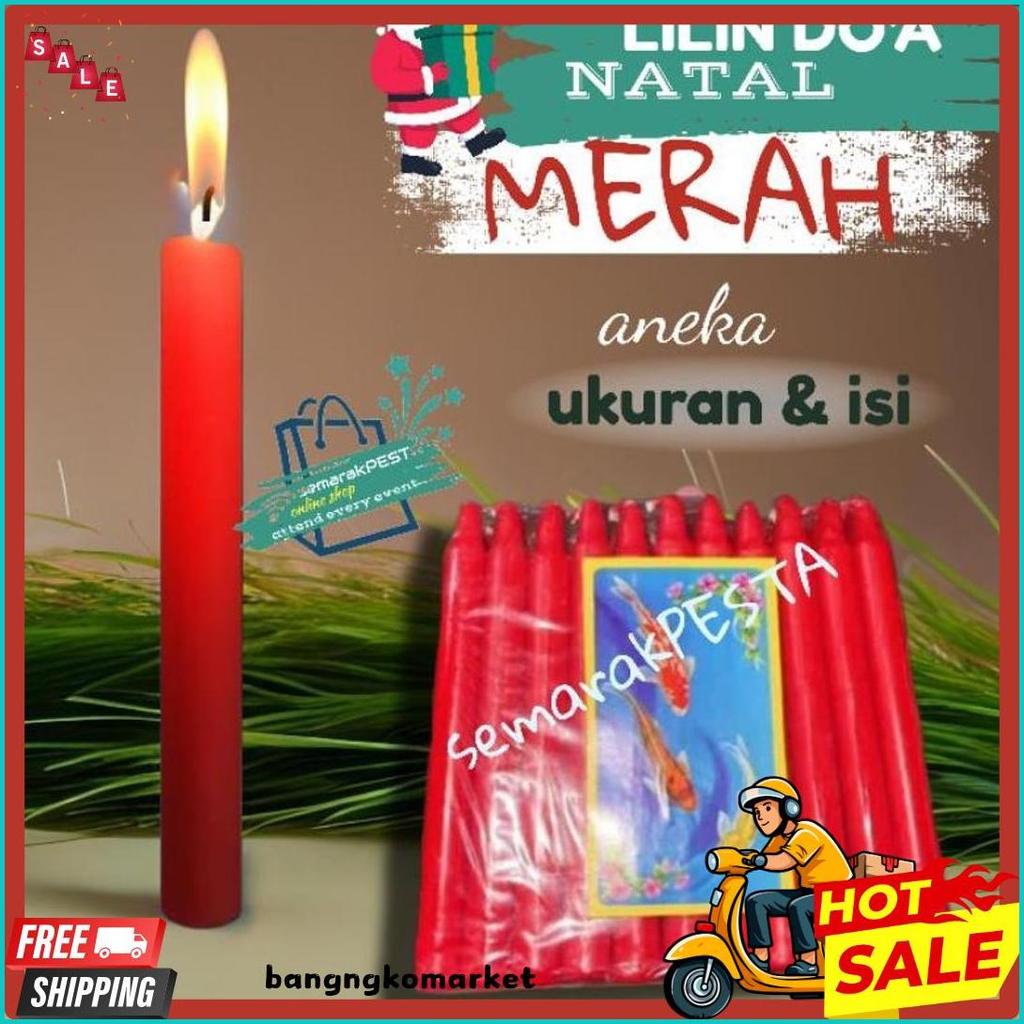 Diskon Kemerdekaan (Aneka Ukuran) Lilin Merah,Lilin Natal, Lilin Doa, Lilin Ibadah, Lilin Polos