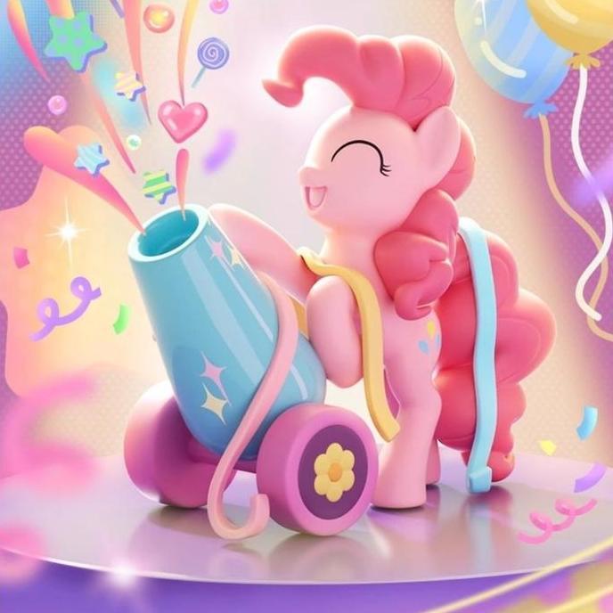 Action Figures My Little Pony Pinkie Pie Party Time Ukuran Besar 9-11cm