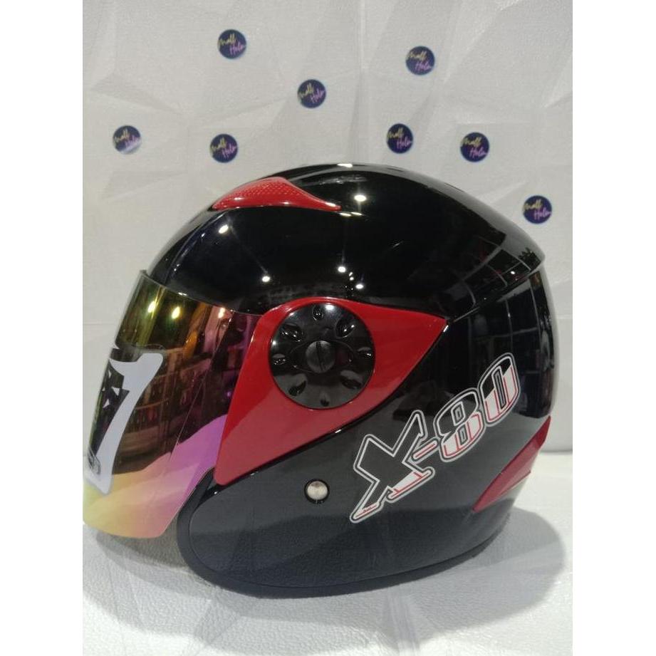 HELM HBC X80 MODEL JP13 1VISION KACA PELANGI