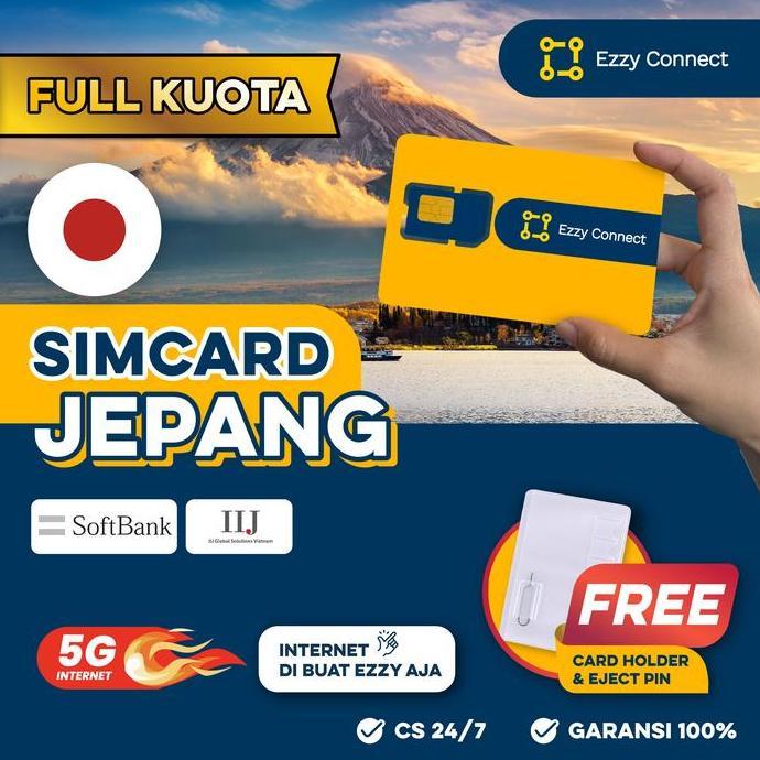 Simcard Jepang 50Gb Jumbo Data By Ezzyconnect | Japan Simcard 50Gb Plug & Play