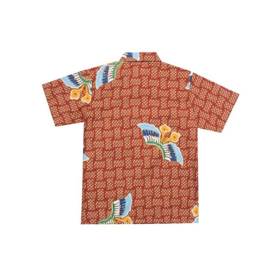 Arjuna Weda Hem Batik Anak Tikar Kupu - Bahan Katun | Lengan Pendek | Kantong Depan