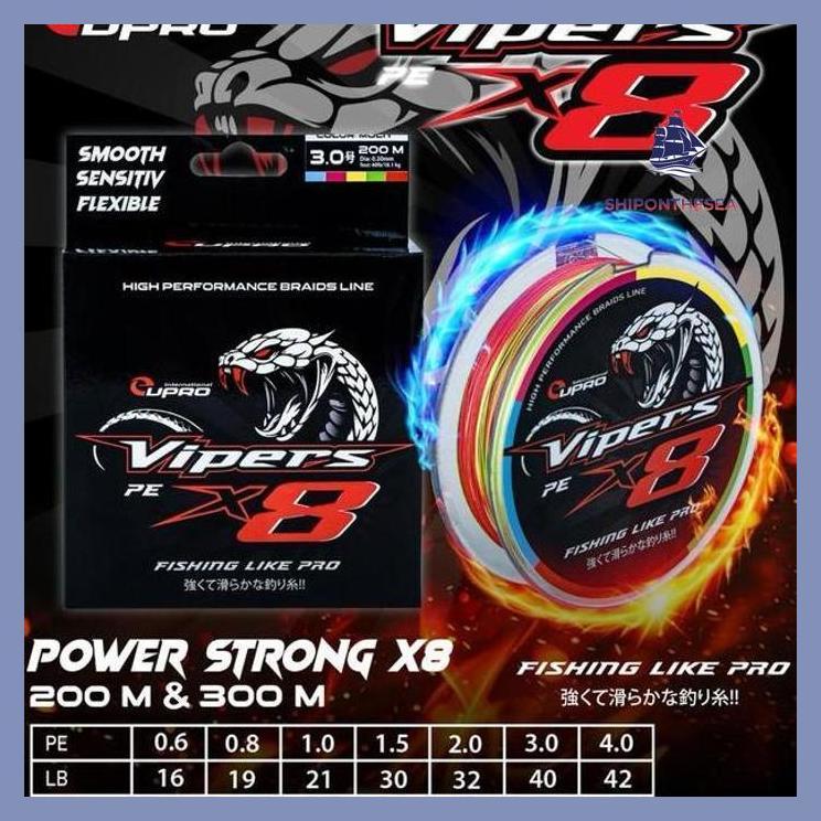(PANCING) EUPRO VIPER PE X8 MULTICOLOR - POWER STRONG X8 200M & 300M PRIVASI AMAN