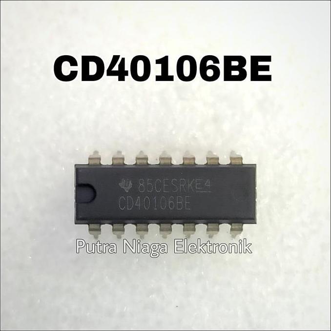 Baru (1) ic CD40106BE Dip 14 pin CD40106 / TC40106 / HEF40106 / HCF40106 putran1a Ayo Order