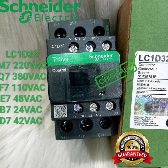 kontaktor Schneider new original lc1d32m7 220vac 50a 3phase/kontaktor Schneider/kontaktor Schneider 